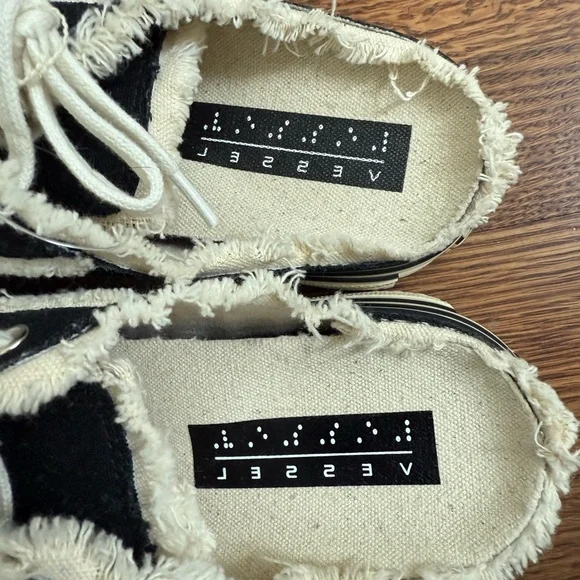 XVessel G.O.P Levels Glows Black White Slip On Sneakers Shoes Distressed M 5 W 7 - Picture 6 of 9